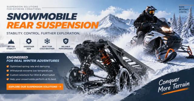 Snowmobile Rear Suspension: OEM Guide to Spring Rate, Shock Travel & Winter Load Control